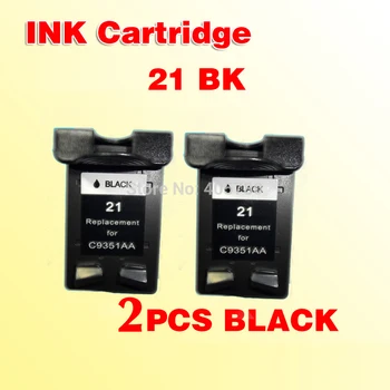 2pcs črnilom kartuše, združljive za hp21 21xl C9351A Deskjet D1360/D1460/D2360/D2460