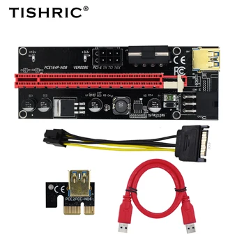 50Pcs TISHRIC VER009S PCIE Riser 009s Express x16, Cabo Odcepa Za Video Kartice, SATA da 6pin USB 3.0 Kabel Moč Za Rudarstvo Rudar