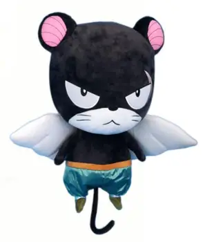 Novo Srčkan Japonske Anime Fairy Tail Pantherlily Black Cat Velikih Plišastih Polnjene Cosplay Blazino Lutka Otroci Igrače za Otroke, Darila 50 cm