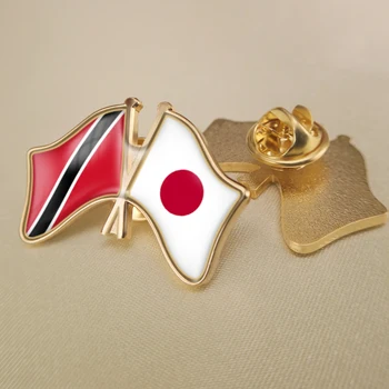 Trinidad in Tobago in Japonska Prečkal Dvojno Prijateljstvo Zastav broške Broška Značke