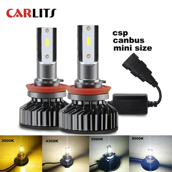 CARLITS 60 W 10000LM Avto Haedlight H4 H7, H1 LED H8 H9 H11 4300K 6000K 3000K 8000K Auto Luči za meglo MINI 12V CSP LED Žarnice Canbus CJ