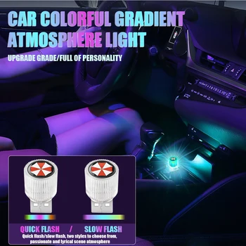 Mini USB Avto Vzdušje, Lahka Krovna vzorec Barvita Flash LED Lučka za Prenosni Plug Igrati Avto Notranja Dekorativna svetila