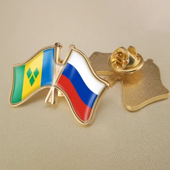 Saint Vincent in Grenadine in ruske Federacije Prečkal Dvojno Prijateljstvo Zastav broške Broška Značke