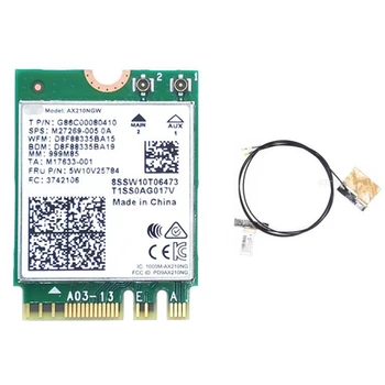 WI-FI 6E Bluetooth 5.2 Za AX210 Dual Band 3000Mbps M. 2 Brezžično Kartico AX210NGW 2.4 G/5 G 802.11 Ax Z IPEX Antena