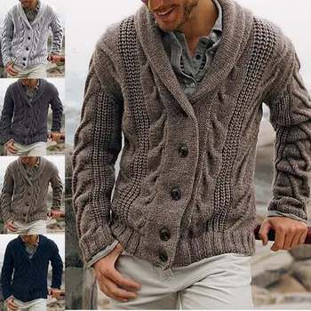 nova jesen in zimo, men ' s cardigan enotni-zapenjanje pulover modne pletene, za moške pulover priložnostne ulične pulover jacketcoat
