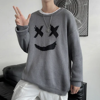 Krog vratu jesensko zimski pulover korejska različica trendy znotraj pulover moške Hong Kong Slog hip hop trendovska blagovna znamka svoboden