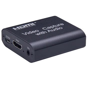 HDMI USB Zajem Video Kartica, HDMI 4K 1080P USB2.0 Zajem Video za PS4 Igra Pretakanje Živo Broadcast Avdio MICinput