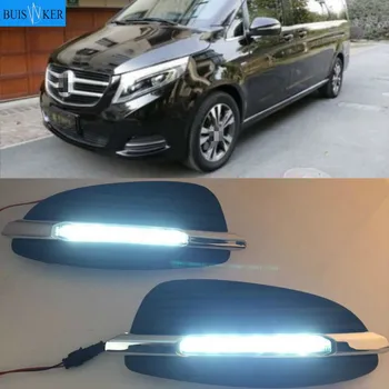 2PCS LED Dnevnih Luči Za Mercedes Benz V-Razred Vito V250 V260 2016 2017 2018 Avto Dodatki 12V DRL Meglo Lučka