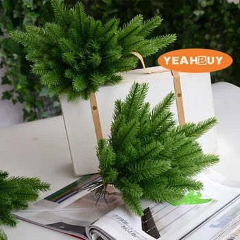 Trgovina na debelo in drobno zelena Božič simulacije bor Novo Leto počitnice material umetna zelena rastlina venec dodatki