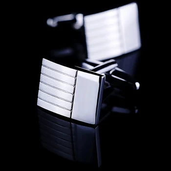 moški nakit, srebrna barva pravokotnika prazno cufflink za moške gumb silver plated cufflink modela diskontiranih OnlyArt Nakit
