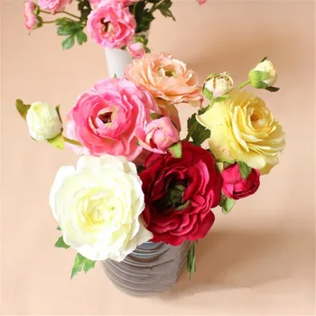 (5 kos/veliko) način svileno cvetje umetno rose peony cvet flores artificiales umetno cvetje za poroko dekoracijo