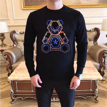 Pozimi Diamond kamen moški puloverji Toplo velika velikost M-3XL vrh prodajo 2021