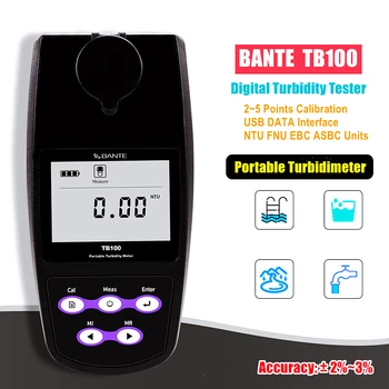 BANTE TB100 Prenosni Digitalni Turbidimeter PODATKOVNI 2 do 5 Točk Kalibracijo Turbidity Tester Enote NTU FNU EBC ASBC 