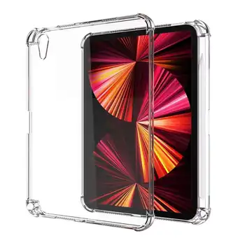 Za Novi IPad Mini 6 2021 Primeru TPU Silikon Pregleden Slim Cover za iPad Mini 6 Kaljeno Film